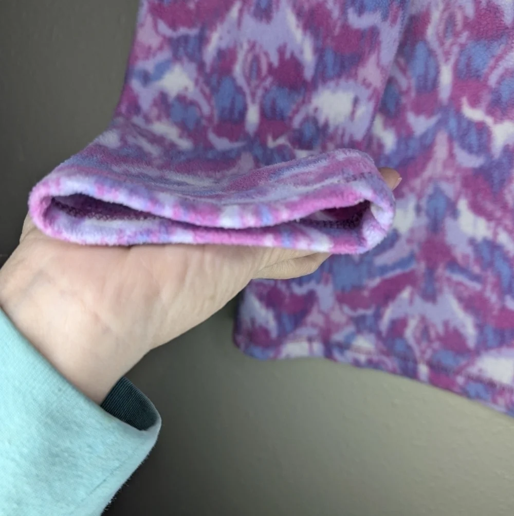 Eddie Bauer Multi-Color Pink/Blue/White Pull Over Sweater with 1/4 Zip S…